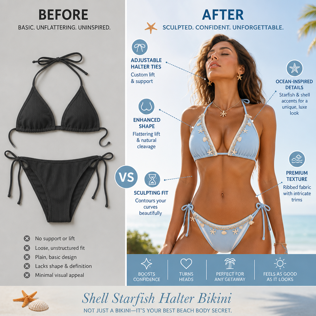 Shell Starfish Halter Bikini